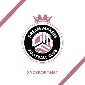 Logo Dream Makers Football Club - Tông Hồng Đất Sang Trọng