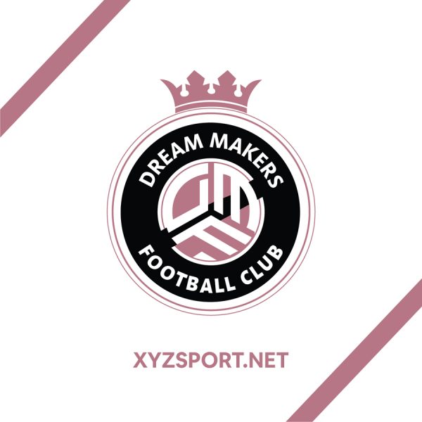 Logo Dream Makers Football Club - Tông Hồng Đất Sang Trọng