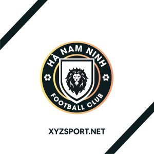 Logo Hà Nam Ninh FC Thiết Kế 2 - Tông Đen Trắng Chủ Đạo