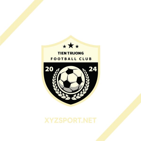 Logo Tien Truong Football Club – Đen Phối Vàng Kem