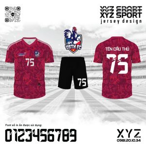 Áo Bóng Đá Đỏ Đô USTH FC – Thiết Kế Urban Cá Tính | XYZ Sport