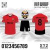 Demo Áo Bóng Đá IKAME FOOTBALL CLUB Màu  Đỏ Rực Cháy