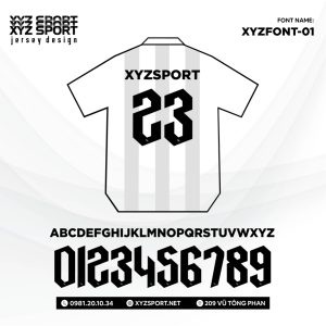 Font Số In Ấn XYZFONT-01 Phong Cách Cổ Điển Sạch Sẽ