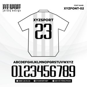 Mẫu Font Số XYZFONT-02 Độc Lạ, Cá Tính