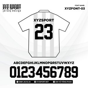 Font Số In Ấn XYZFONT-03 In Ấn Sắc Nét