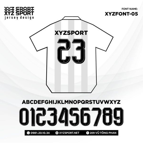 Mã Font XYZFONT-05 Mạnh Mẽ,Phong Cách
