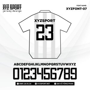 Font Số Đẹp XYZFONT-07 Độc Đáo,Trẻ Trung