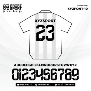 Font Số In Ấn Mã XYZFONT-10 Độc Quyền Cho Team