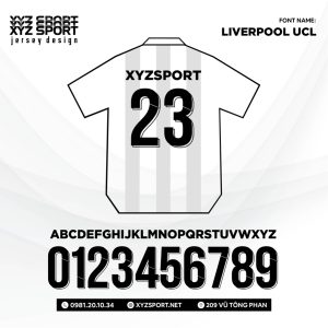 Font Số Hiện Đại Liverpool UCL Chuyên Nghiệp