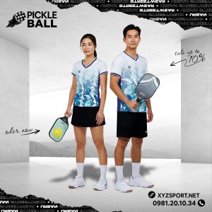 Áo Pickleball Cao Cấp PKX-10 Màu Trắng Xanh Năng Động