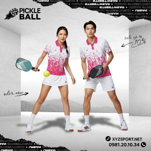 Áo Pickleball Trắng Hồng PKX-20 - Năng Động Và Thoáng Mát