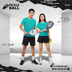 Áo Thể Thao Pickleball Đẹp Độc Lạ Mã PKX-13 Màu Xanh Ngọc