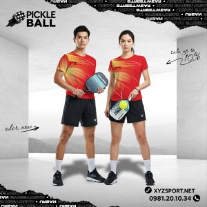Áo Thể Thao Pickleball Màu Đỏ PKX-33 Năng Động Và Cá Tính