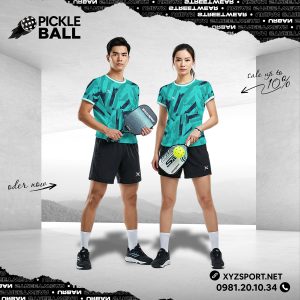 Áo Thể Thao Pickleball Thi Đấu - Màu Xanh Ngọc Chất Mã PKX-15