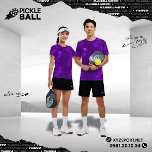 Áo Pickleball Phong Cách Thời Trang Unisex Tím Neon PKX-17