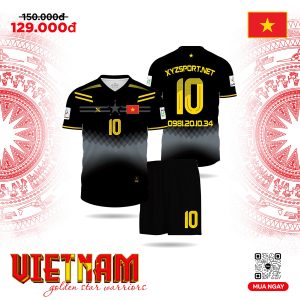 Áo Đá Bóng VIETNAM Training Màu Đen Huyền Bí