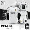 Mẫu Áo Đá Banh Real Madrid Sân Nhà Màu Trắng