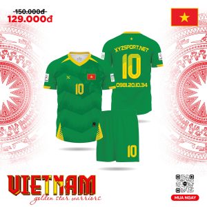 Áo Đấu Màu Xanh Két Đội Tuyển VIETNAM Training Độc Đáo