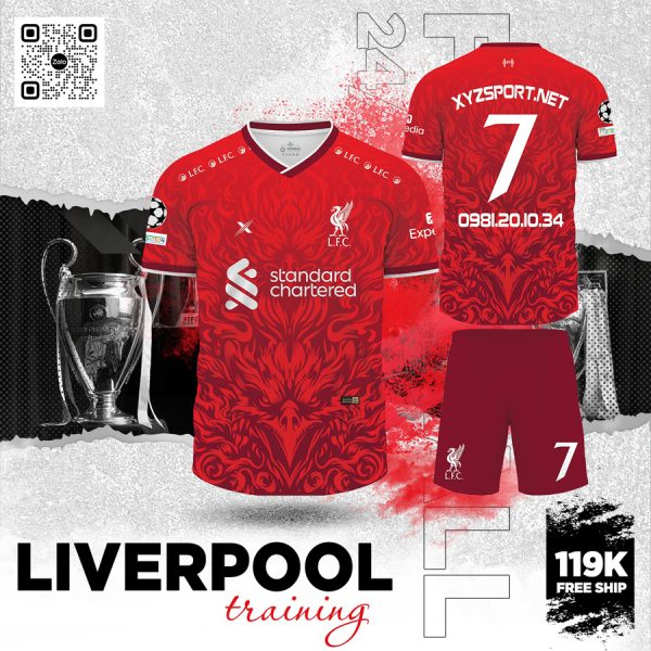 Bộ Đồ Thể Thao Liverpool Training Màu Đỏ Màu Chính Hãng