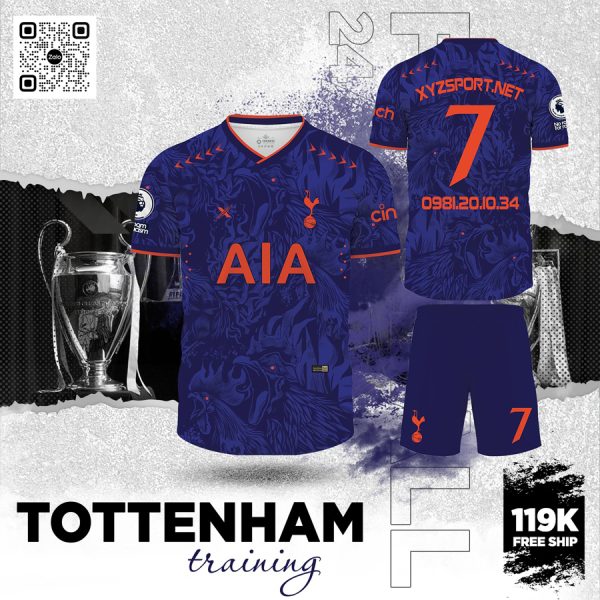 Áo Đấu Tập Tottenham Màu Tím – Tỏa Sáng Phong Cách Thể Thao Đường Phố
