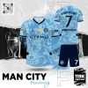 Quần Áo Bóng Đá Man City Training 2024 Màu Xanh Ya