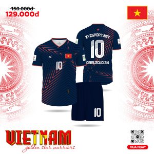 Áo Đấu Đội Tuyển Việt Nam – Phiên Bản Màu Tím Than Mạnh Mẽ