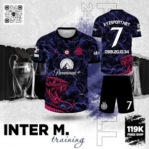 Áo Đấu INTER M. Training Màu Đen Phối Tím Độc Đáo