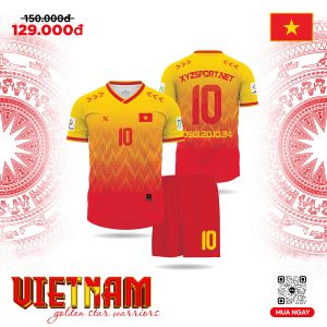 Áo Đấu Bóng Đá Việt Nam Màu Vàng Nổi Bật