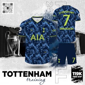 Mẫu Áo Bóng Đá Tottenham Training Màu Tím Than Cá Tính