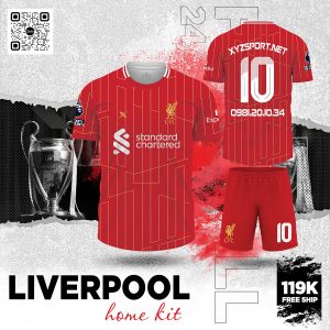 Áo Đấu Liverpool Home Kit Màu Đỏ Truyền Thống