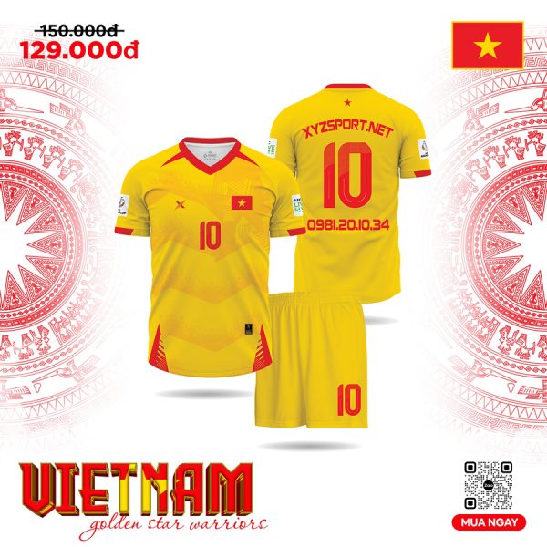 Áo Bóng Đá Đội Tuyển Việt Nam Màu Vàng – Rực Rỡ