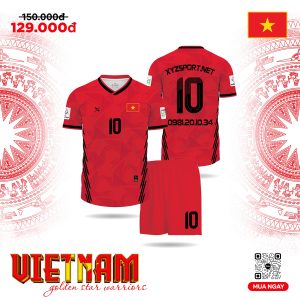 Mẫu Áo Bóng Đá Đội Tuyển Việt Nam Màu Đỏ - Mẫu 2025 Chính Hãng