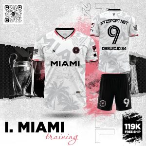 Áo Bóng Đá I. MIAMI Training Trắng – Nét Nhiệt Đới Cá Tính