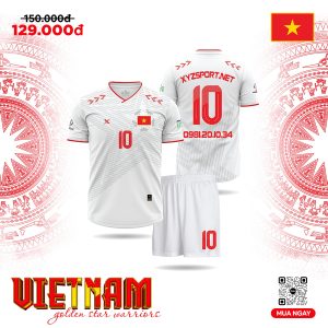 Áo Bóng Đá Việt Nam Màu Trắng – Tự Hào Dân Tộc, Sẵn Sàng Chinh Phục