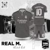 Áo Đấu Real Madrid Màu Xám Thanh Lịch
