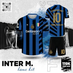 Áo Đấu Inter Milan Sân Nhà 2025 Màu Xanh Bích Truyền Thống