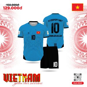 Bộ Quần Áo Thể Thao Đội Tuyển Việt Nam Màu Xanh Ya Năng Động