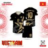Áo Đá Bóng VIETNAM Training Màu Đen Phối Vàng Đồng