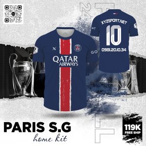 Áo Đấu PSG Sân Nhà Tím Than - Mẫu Home Kit 2025