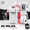 Áo Đấu AC Milan Sân Khách 2024 – Trắng Đỏ Đen Thể Thao Hiện Đại