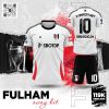 Áo Đấu Fulham Away 2025 Màu Trắng Viền Đỏ Tinh Tế