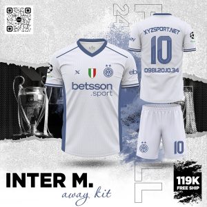 Áo Đấu Inter Milan Sân Khách 2025 - Trắng Thanh Lịch