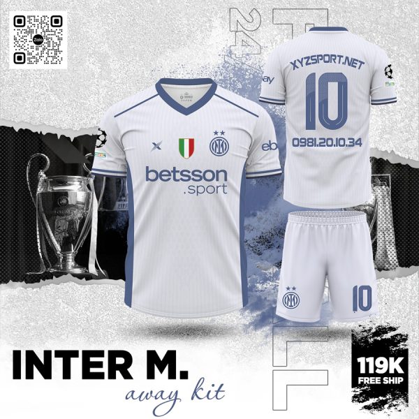 Áo Đấu Inter Milan Sân Khách 2025 - Trắng Thanh Lịch