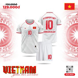 Áo Đấu Đội Tuyển Việt Nam - Phiên Bản Màu Trắng Thanh Lịch
