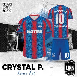 Áo Bóng Đá Crystal P. Home Kit Màu Xanh Bích Năng Động
