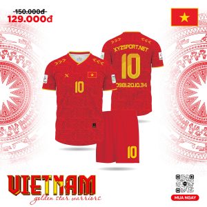 Áo Đấu Tuyển Việt Nam Màu Đỏ Tươi - Bản Sắc Và Chiến Binh