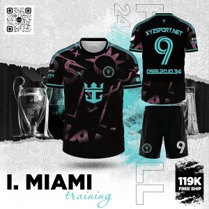 Áo Đấu I. MIAMI Training Màu Đen - Thể Thao Cá Tính