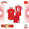 Áo Bóng Đá Đội Tuyển Việt Nam Phiên Bản Màu Đỏ Rực