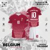 Sét Thi Đấu Belgium-Training-Kit Màu Đỏ Đô Sang Trọng