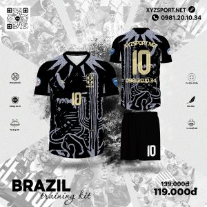Brazil Training Kit Đen - Phong Cách Mạnh Và Đẳng Cấp